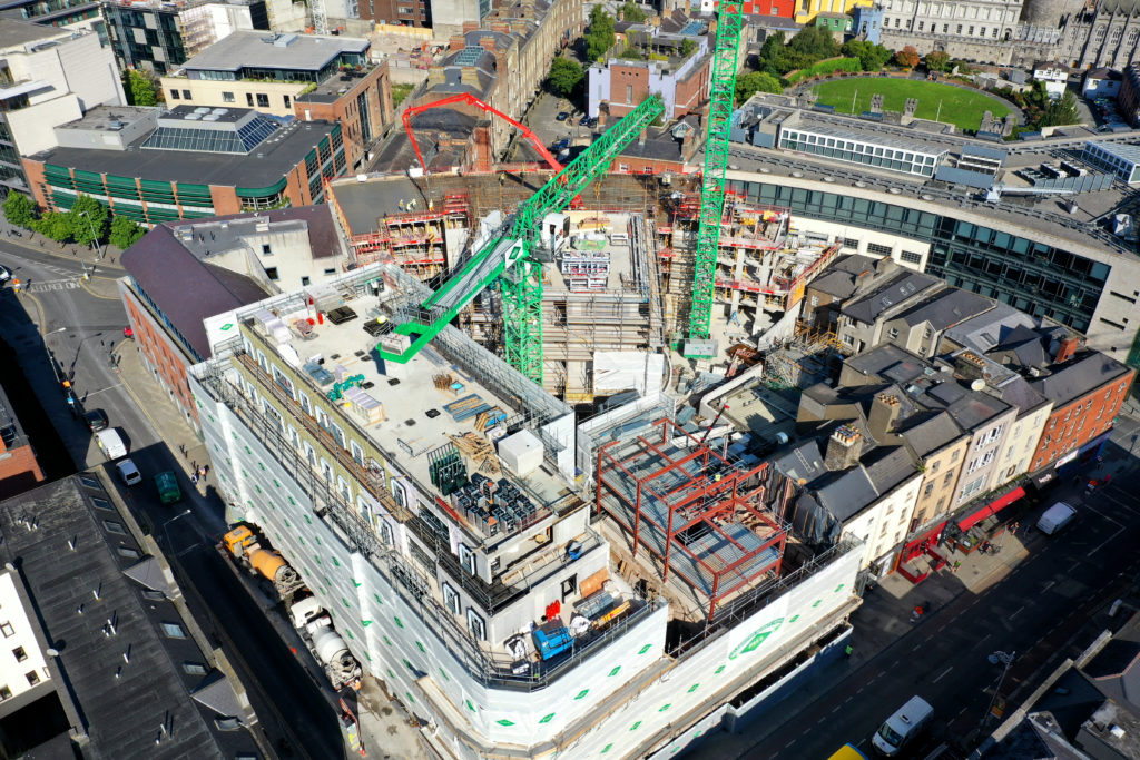 Drone View of Aungier Street Student Accommodation B
