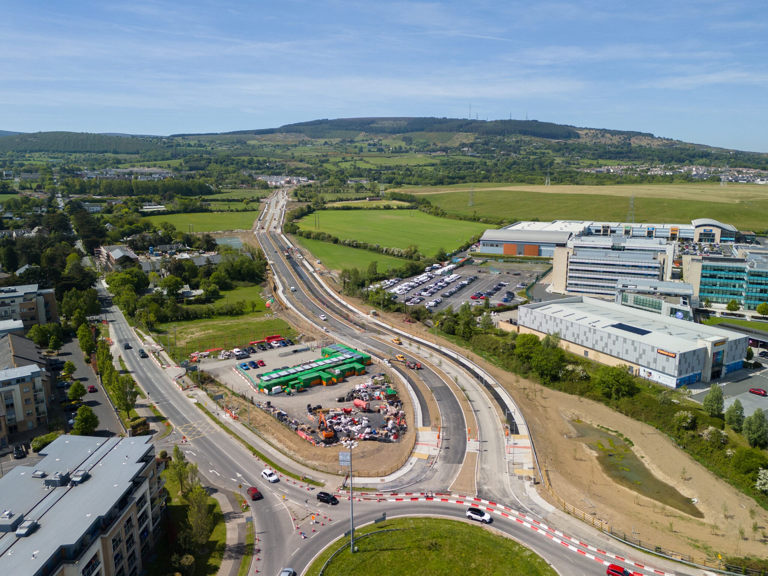 Glenamuck District Roads Scheme (GDRS) drone view