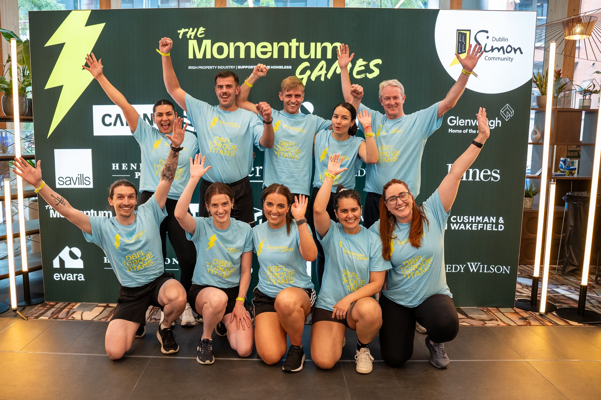 The DBFL Momentum Games Team at the podium