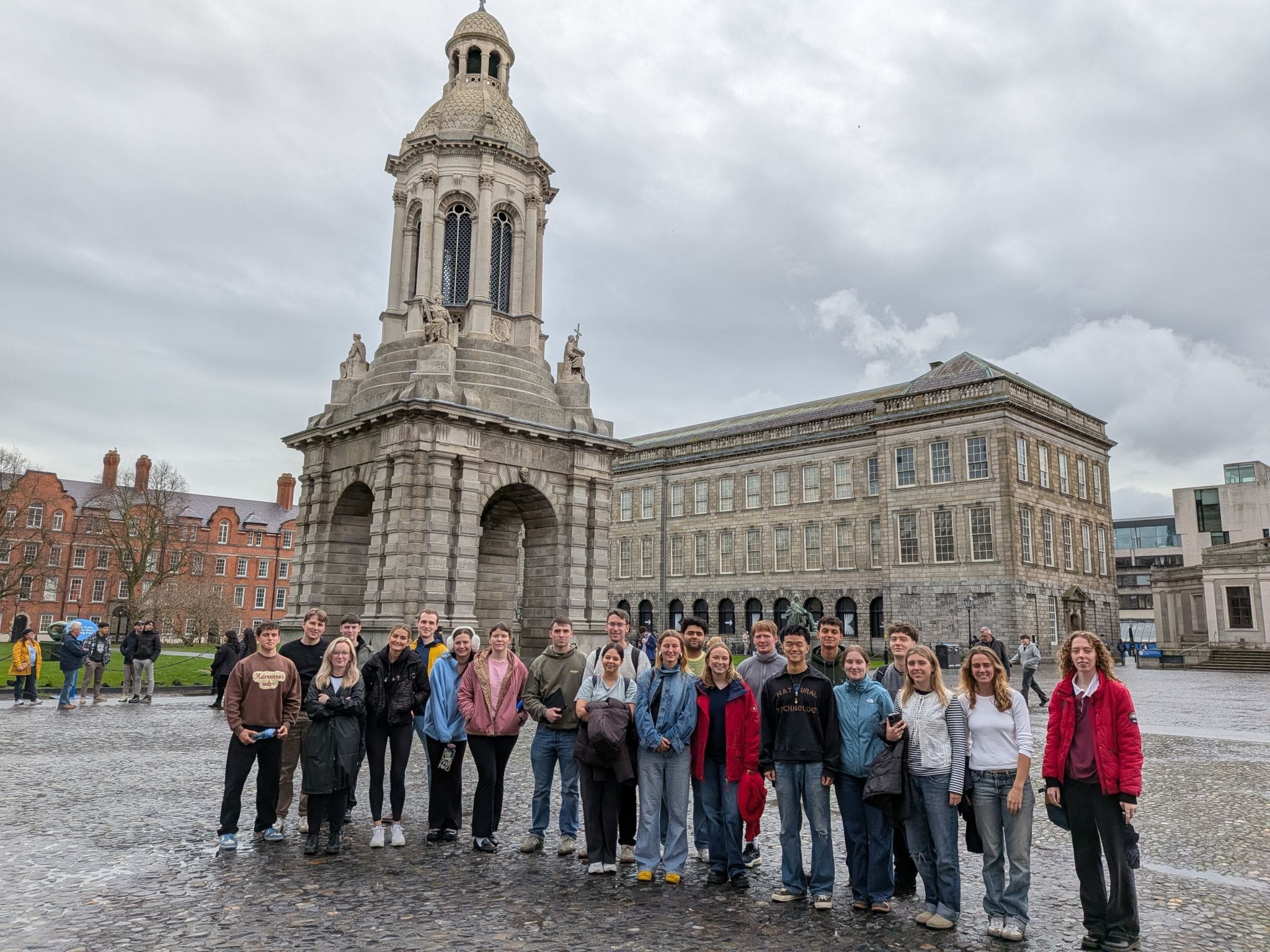 Transport Team at Trinity College Dublin speaking with fourth-year Engineering students