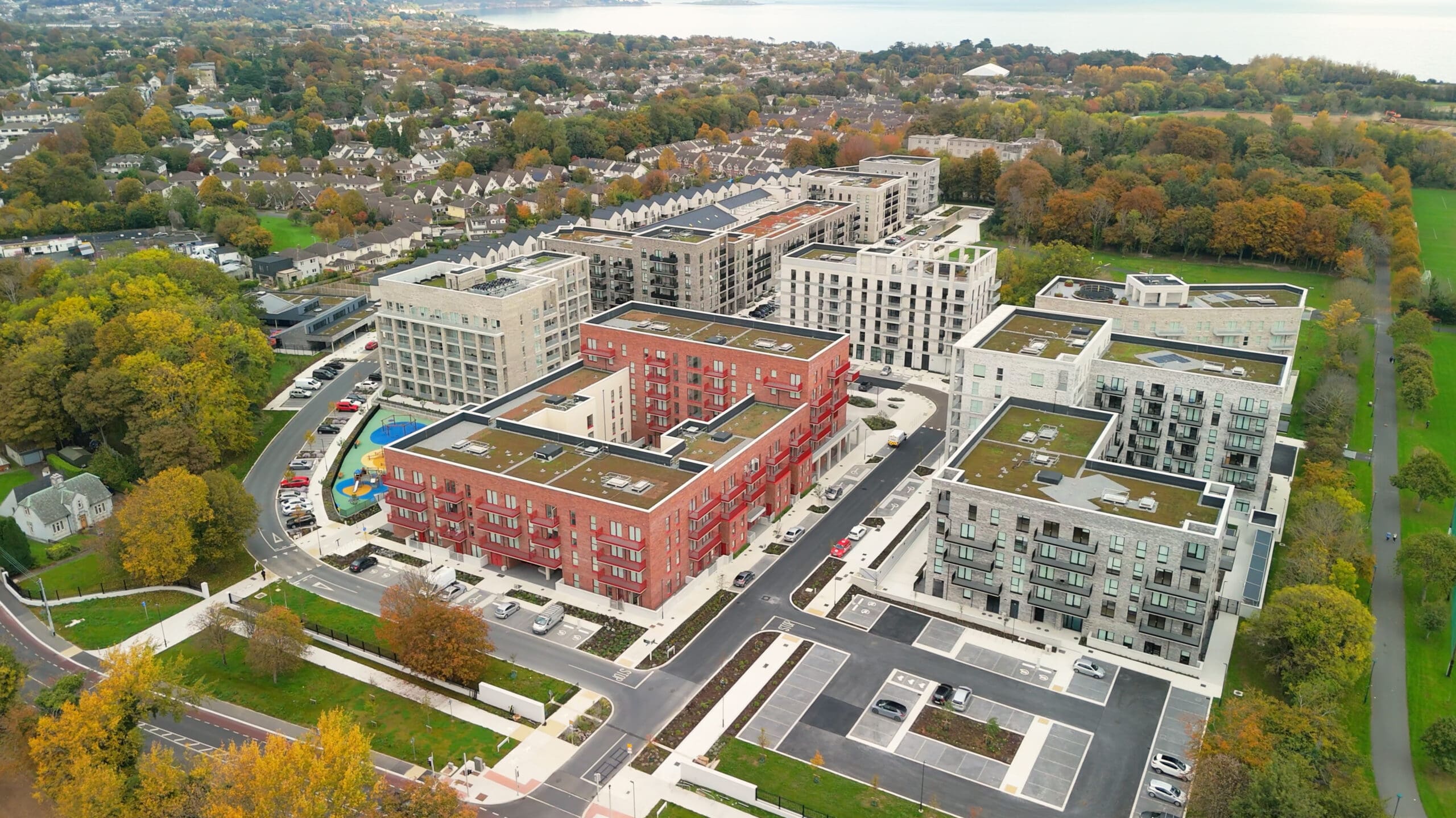 Aerial view of Shanganagh Castle, Shankill,