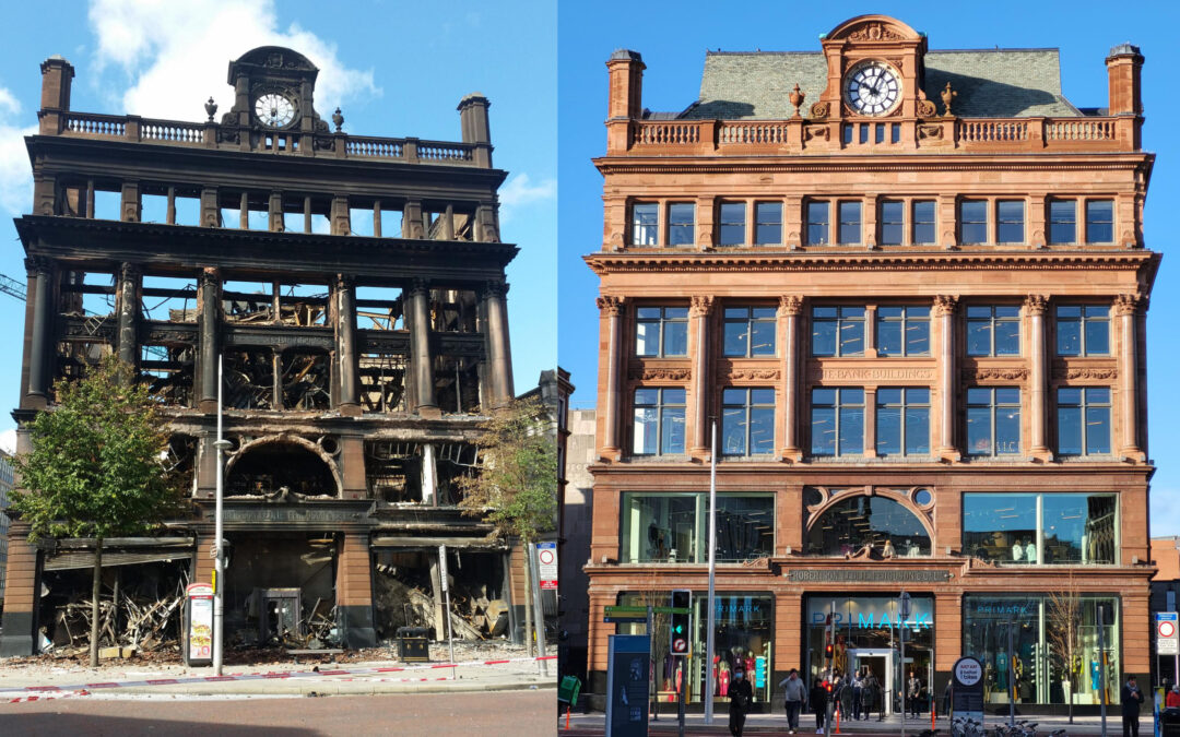 before and after Primark Belfast Bank Building 2022